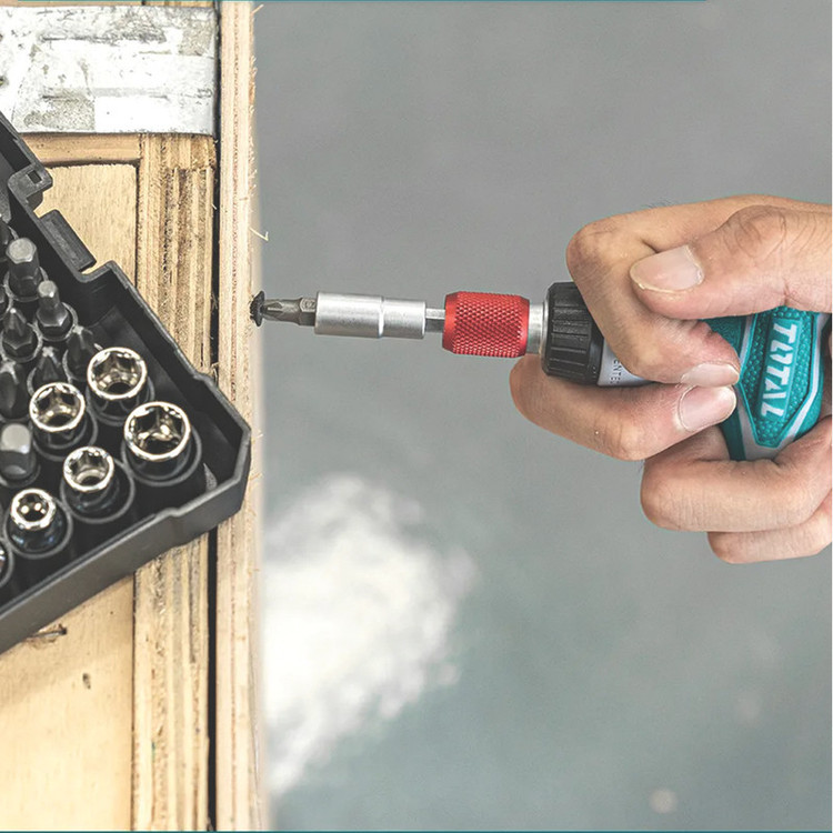 پیچ گوشتی و سری پیچ گوشتی و بکس توتال مدل TACSD-30316 مجموعه 31 عددی