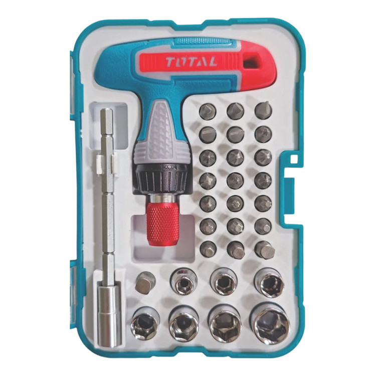 پیچ گوشتی و سری پیچ گوشتی و بکس توتال مدل TACSD-30316 مجموعه 31 عددی