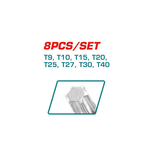 آچار ستارهای چاقویی توتال مدل THT106184 مجموعه 9 عددی