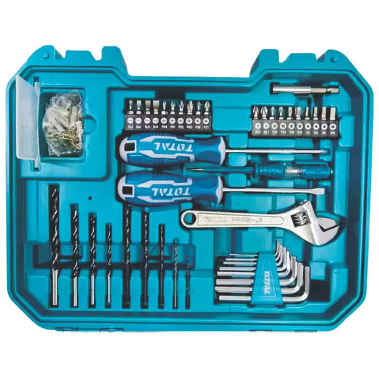 پیچ گوشتی شارژی 12ولت توتال مدل THKTHP10892 مجموعه 89 عددی