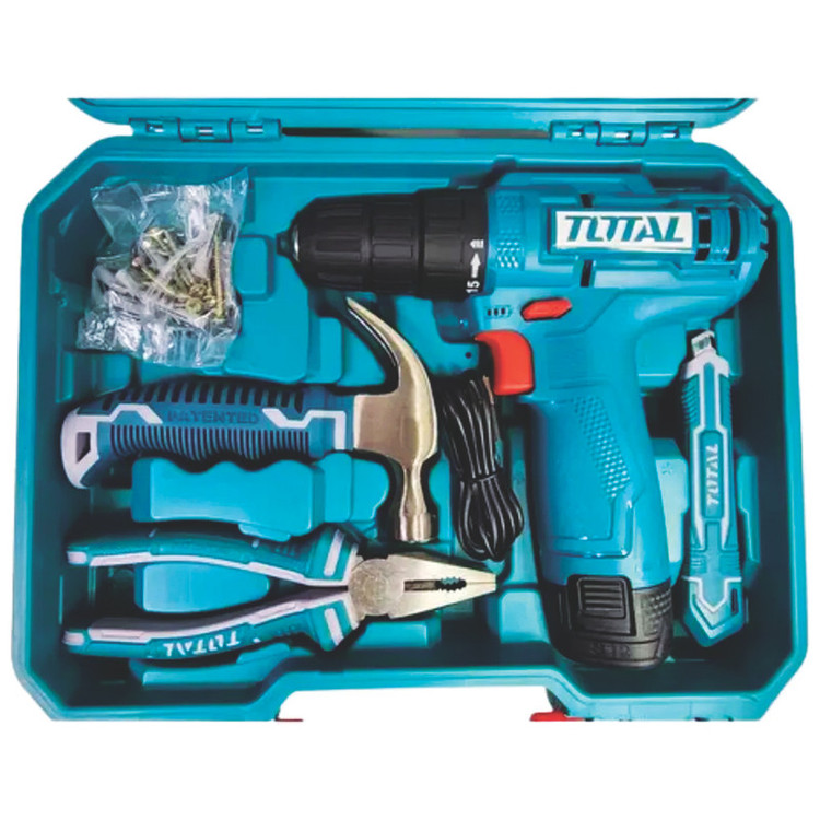 پیچ گوشتی شارژی 12ولت توتال مدل THKTHP10892 مجموعه 89 عددی