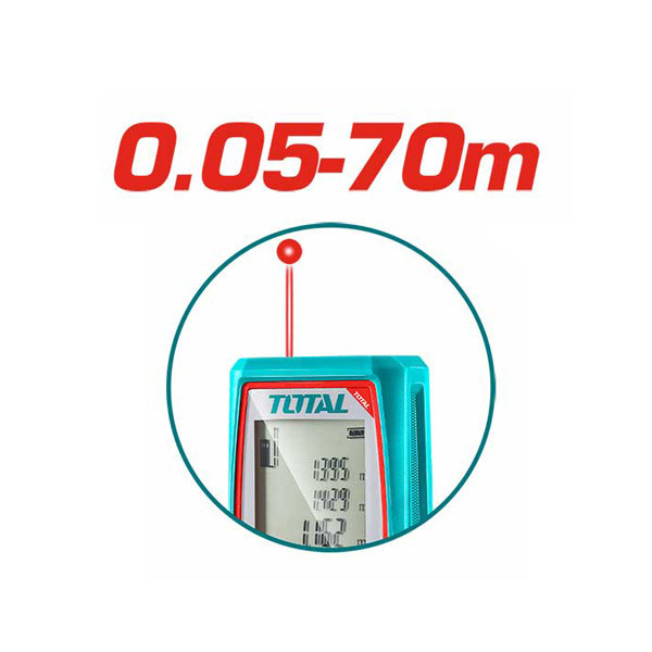 متر لیزری توتال مدل TMT57026 برد 70 متر