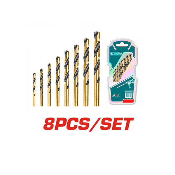ست مته آهن کبالت توتال مدل TACSD0801 بسته 8 عددی