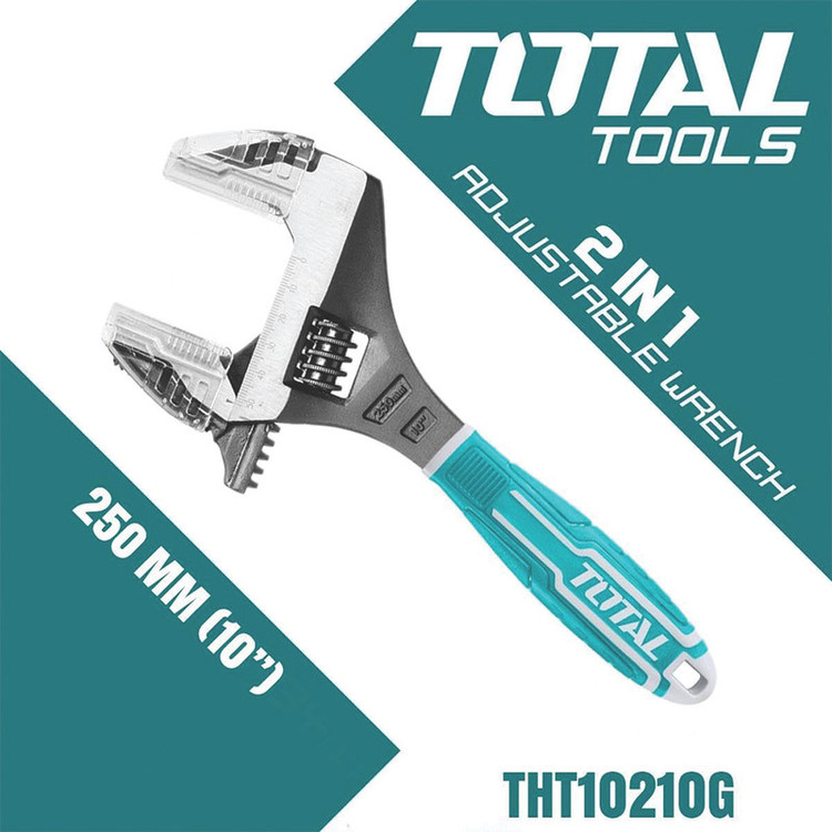 آچار فرانسه توتال مدل THT10210G سایز 10 اینچ