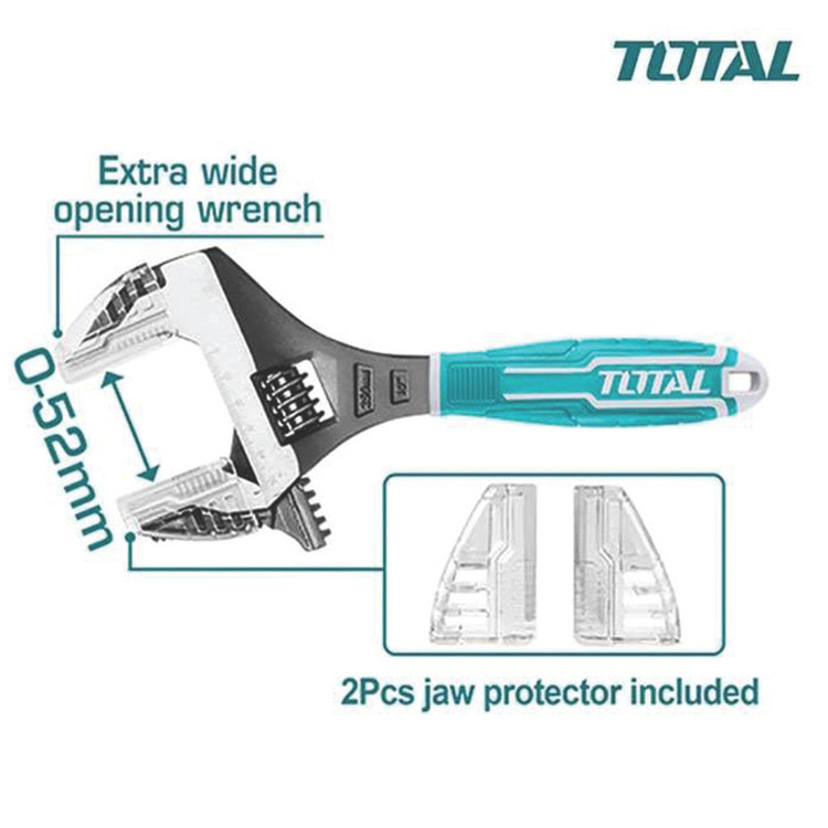 آچار فرانسه توتال مدل THT10210G سایز 10 اینچ