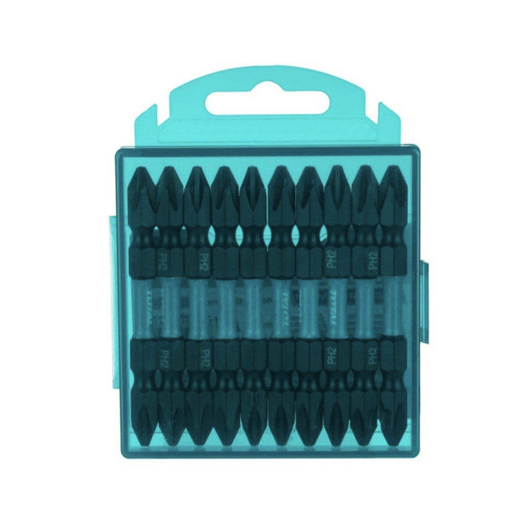 سری پیچ گوشتی دو سر چهار سو توتال مدل TACIM16PH233 بسته 10 عددی