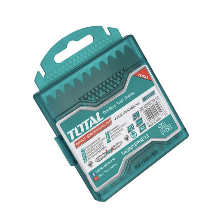 سری پیچ گوشتی دو سر چهار سو توتال مدل TACIM16PH233 بسته 10 عددی